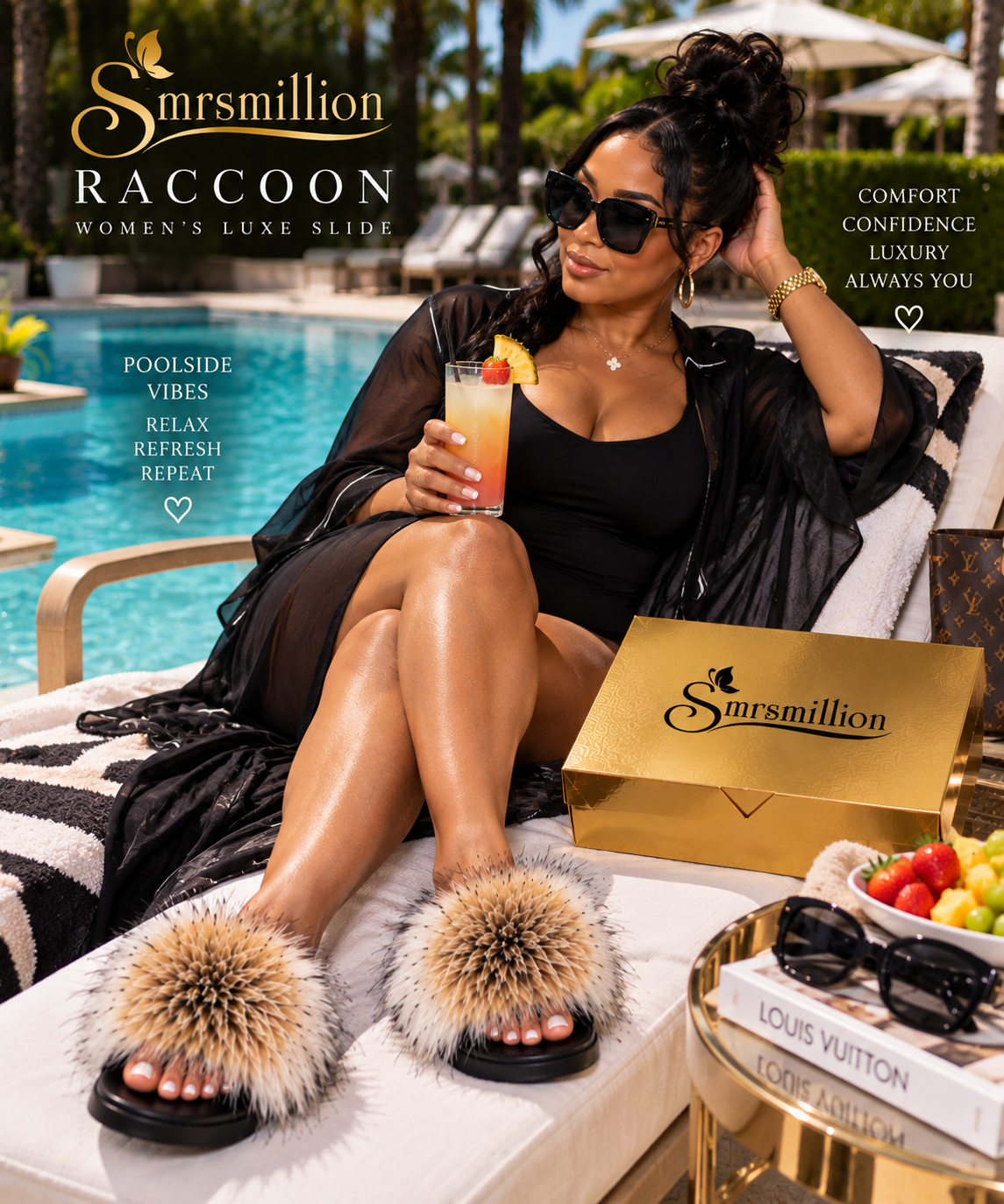 Raccoon Women’s Luxe Slide