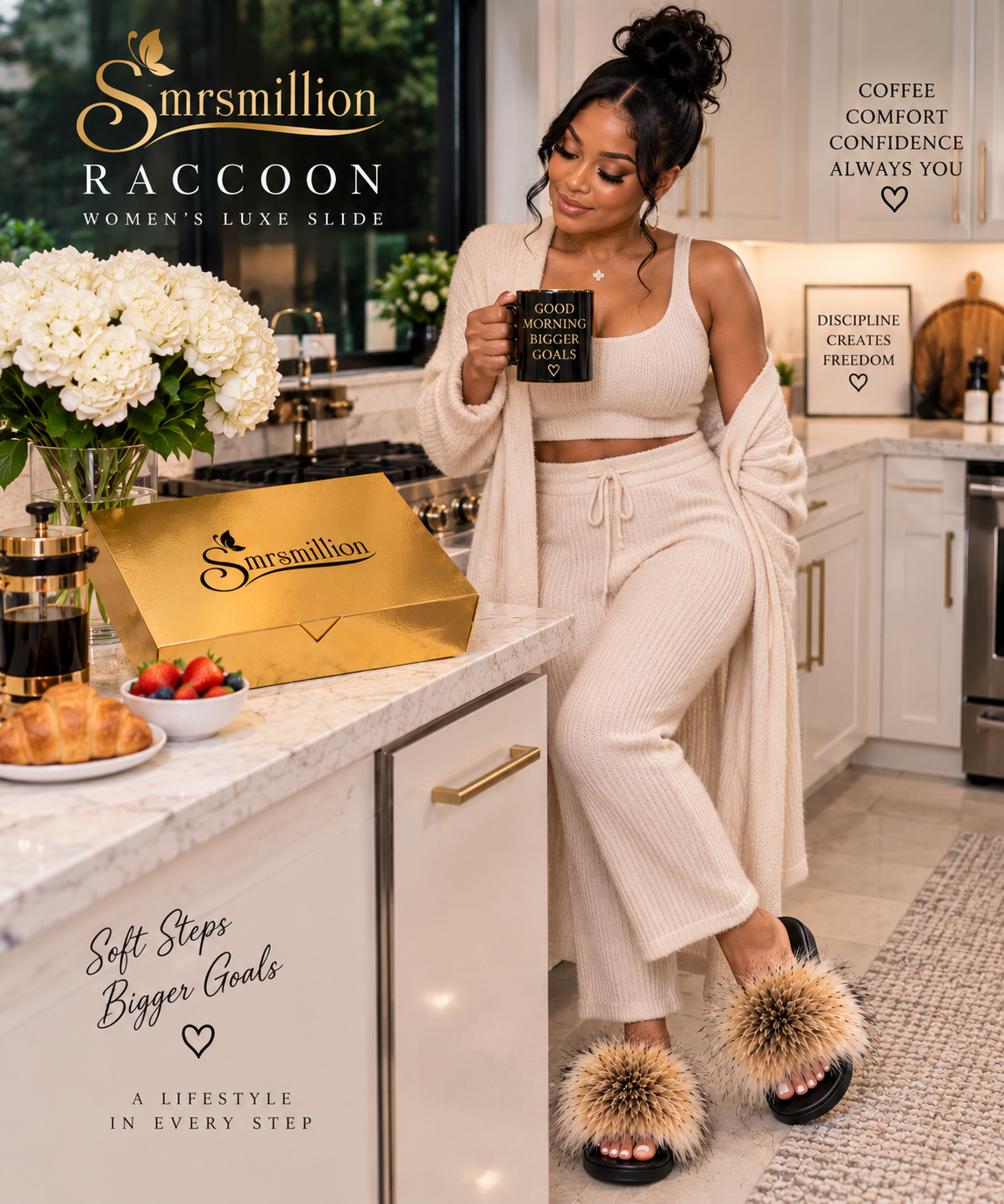 Raccoon Women’s Luxe Slide