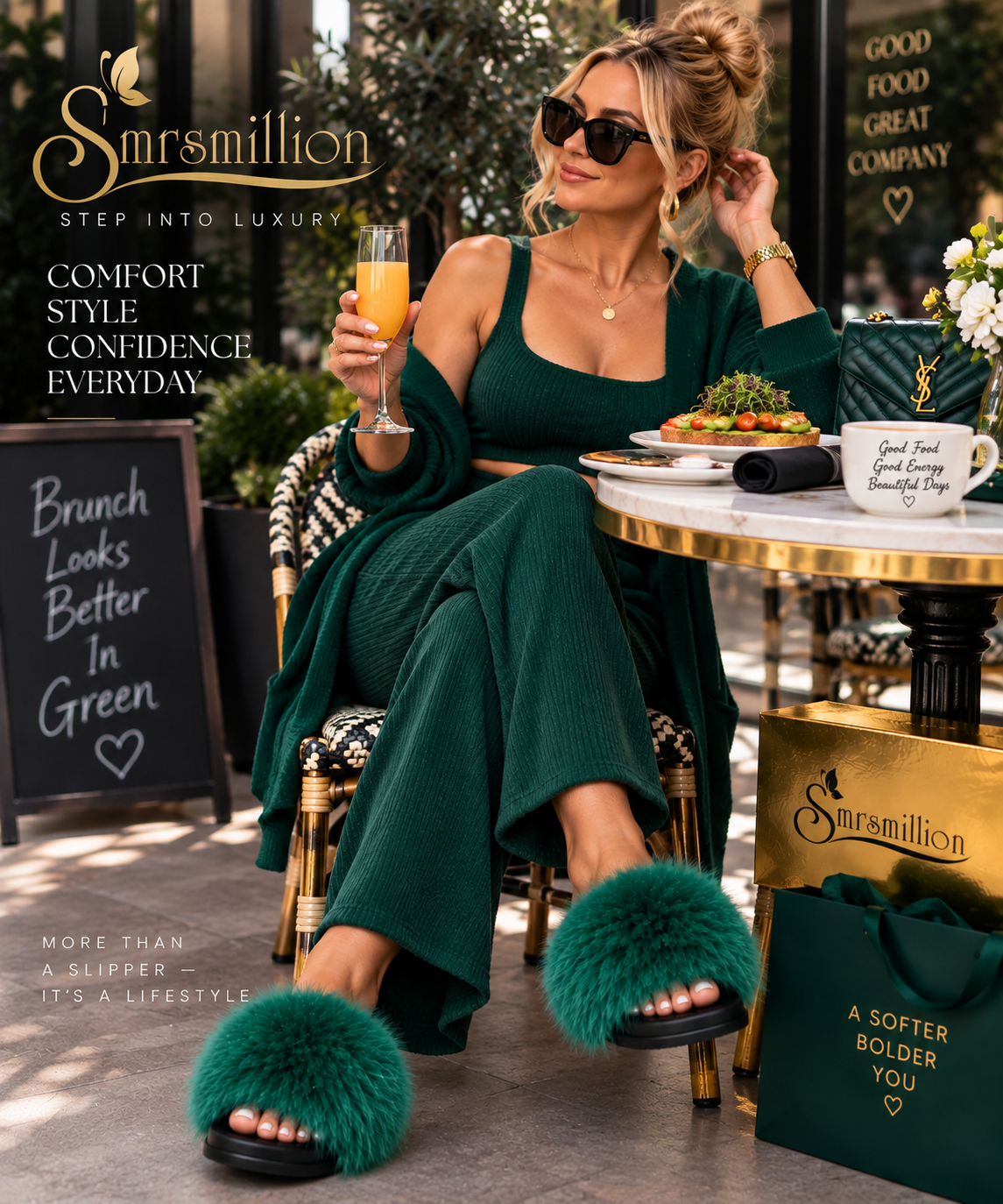 Emerald Green Luxe Slide