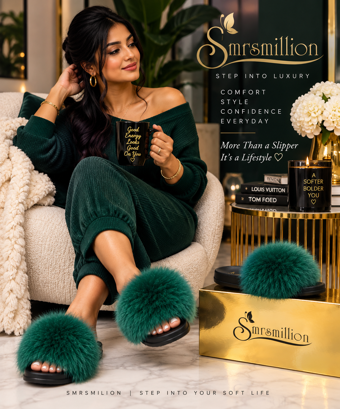 Emerald Green Luxe Slide