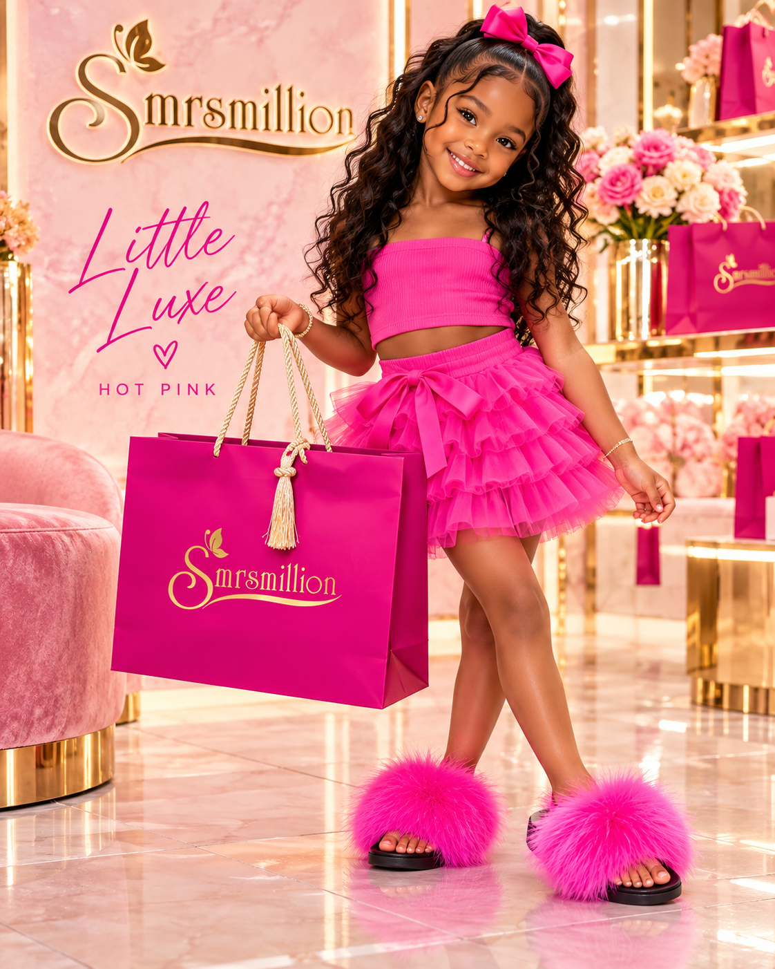 Hot Pink Little Luxe Slide – Children & Youth