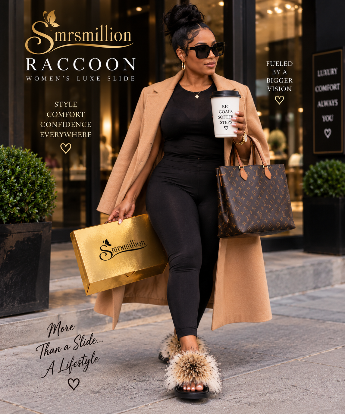 Raccoon Women’s Luxe Slide