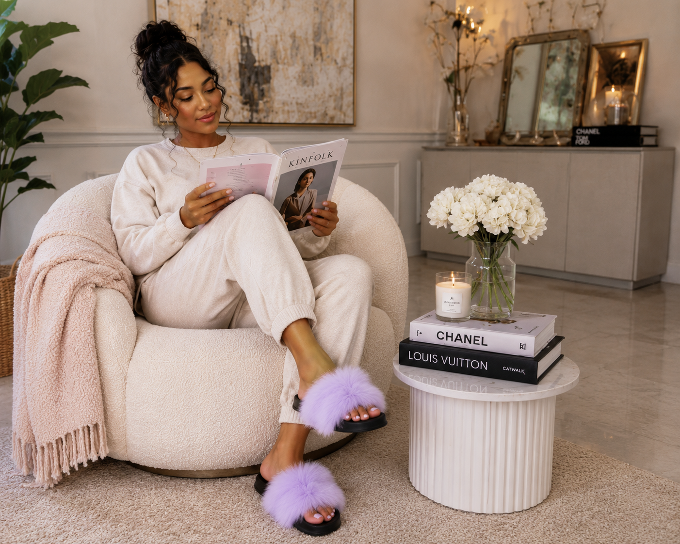 SMRSMILLION Lavender Slides