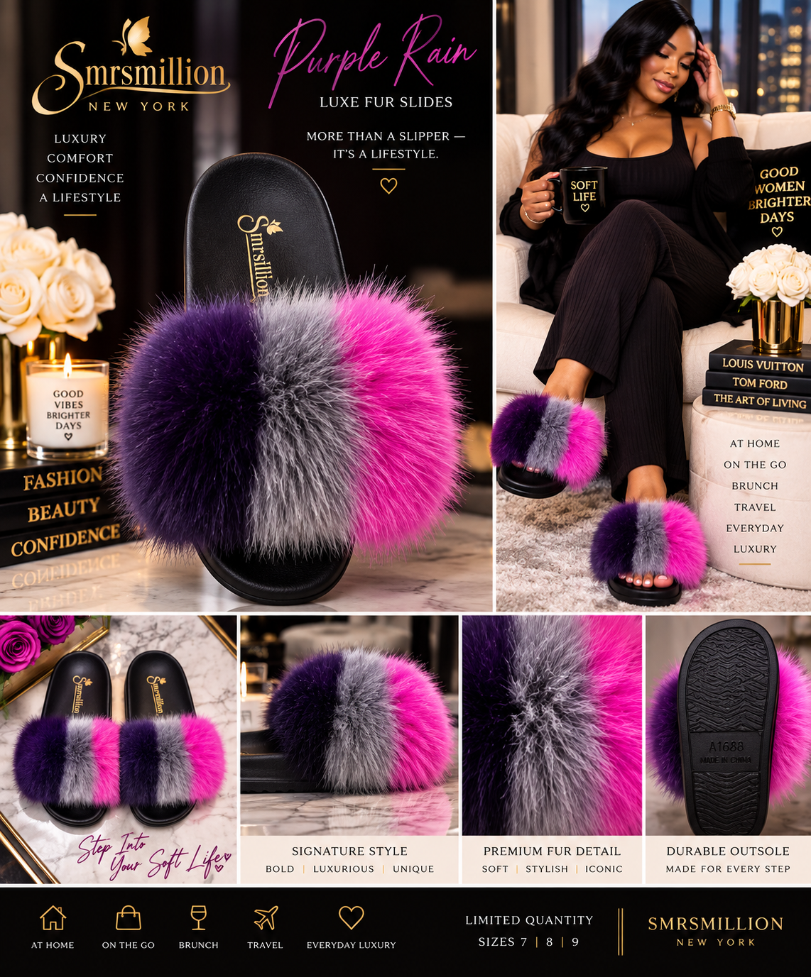 Purple Rain Luxe Slide