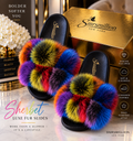 Sherbet Luxe Fur Slides
