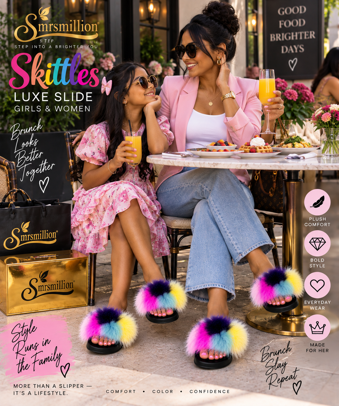 Skittles Luxe Slide – Girls & Women