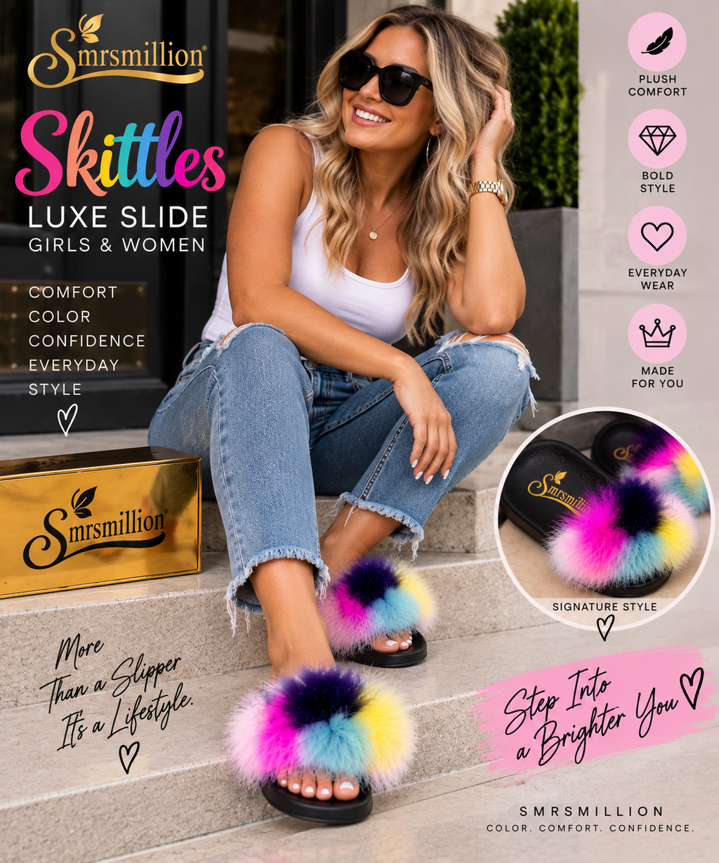 Skittles Luxe Slide – Girls & Women